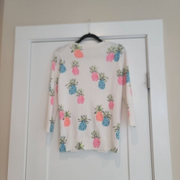 Merona Pineapple Print Button Front Cardigan Size Medium - Picture 8 of 12